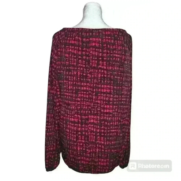 Michael Michael Kors women's red and black blouse size medium - Picture 2 of 8